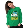 thumbnail image 4 of Saint Paddys Lucky Tootsie Pop Owl Sweatshirt for Men or Women Brisco Brands S, 4 of 6