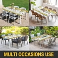 thumbnail image 5 of Spring Sunflowers Table Cloths for 4 Foot Rectangle Tables, Eucalyptus Leaves Butterfly Flowers Plaid Patio Waterproof Elastic Fitted Tablecloths, Washable Rectangular Table Cover for Camping, 5 of 8