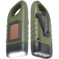thumbnail image 1 of XYCCA [ 2-Pack] Hand Crank Solar Powered Flashlight, Emergency Rechargeable LED Flashlight, Survival Flashlight, Quick Snap Carabiner Dynamo Flashlight Torch for Outdoor Sports ST-001, 1 of 8