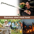 thumbnail image 4 of sunsanly BBQ Food Flipper And Meat Hook Heavy Duty Grill Turner for Flipping Ribs Chicken Hot Dogs Pigtail Food Flipper BBQ Turner Hooks for Grilling Cooking, 4 of 7