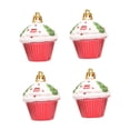 thumbnail image 1 of 4 X Decoraciones Navideñas para Cupcakes Macarena Adorno Colgante Rojo 5 cm, 1 of 8
