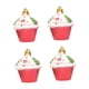 thumbnail image 1 of 4 adornos navideños para cupcakes, adorno colgante para de Navidad, colgante navideño, de postre para pared de familia y amigos, estilo Rojo, 1 of 8