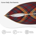 thumbnail image 5 of Xecao Buffalo Check Plaid Print Soft Velvet Decorative Throw Pillow Covers, Square Cushion Cases for Bed, Sofa, Living Room, Car, and Indoor Outdoor Use-16"x16", 5 of 8