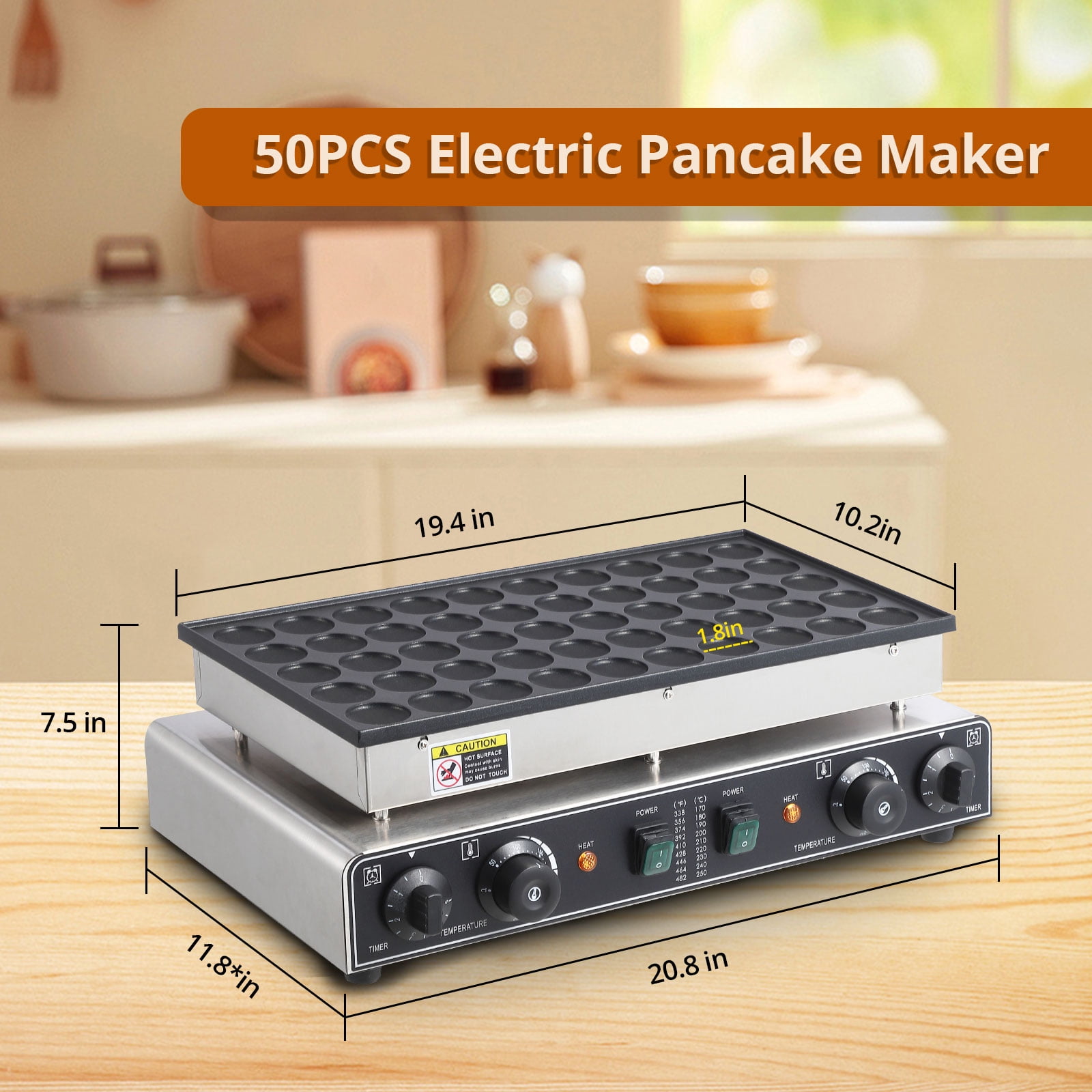 Stainless steel waffle maker round 50 holes single hole diameter 1.8 inch