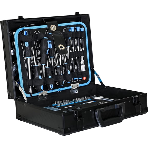 SYNYLIIFE 247-Piece General Household Hand Tool Set, General Home/Auto Repair Tool Set, Toolbox Storage Case, General Household Tool Kit - Perfect for Homeowner, Diyer, Handyman, Blue