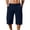 Navy, variant on Wrtxtat Men's Workout Running Shorts Summer Athletic Below Knee Capri Shorts with Pockets Drawstring Waist Summer Exercise Fitness Cycling Climbing Shorts,Reflective Stripe Shorts Dark Green M