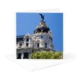 thumbnail image 5 of 3drose, Spain, Madrid. Metropolis Building on Grand Via., 12 Greeting Cards with Envelopes, 5 of 7