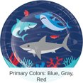 thumbnail image 7 of 96/Case Bulk Shark Party Dessert Plates, 7 of 7
