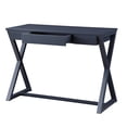 thumbnail image 5 of Console Table, Wooden Sofa Table with 1 Drawer, X-Base Entryway Table for Hallway Living Room Foyer, Charcoal, 5 of 7