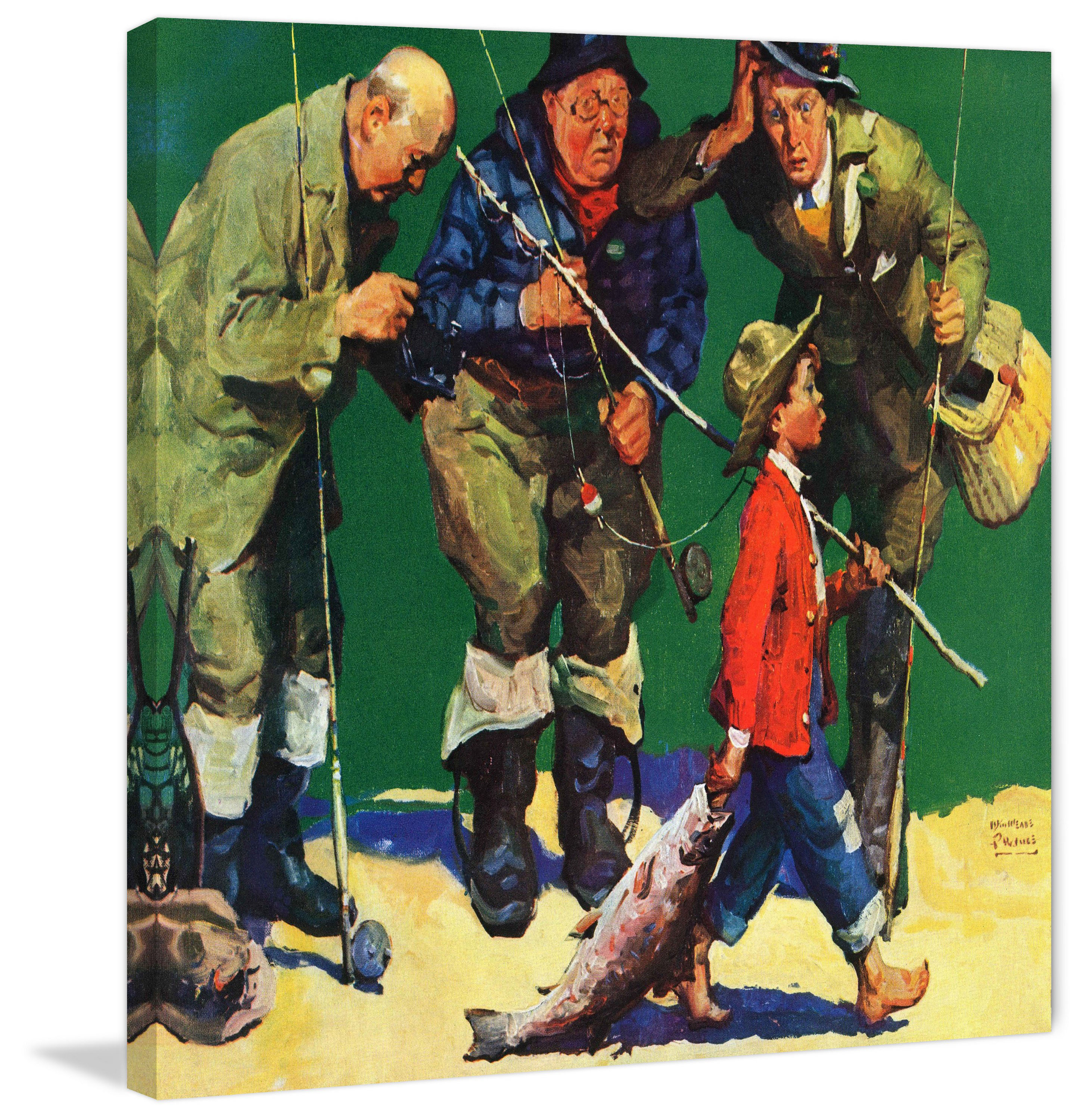 "The Best Fisherman" Painting Print on Wrapped Canvas