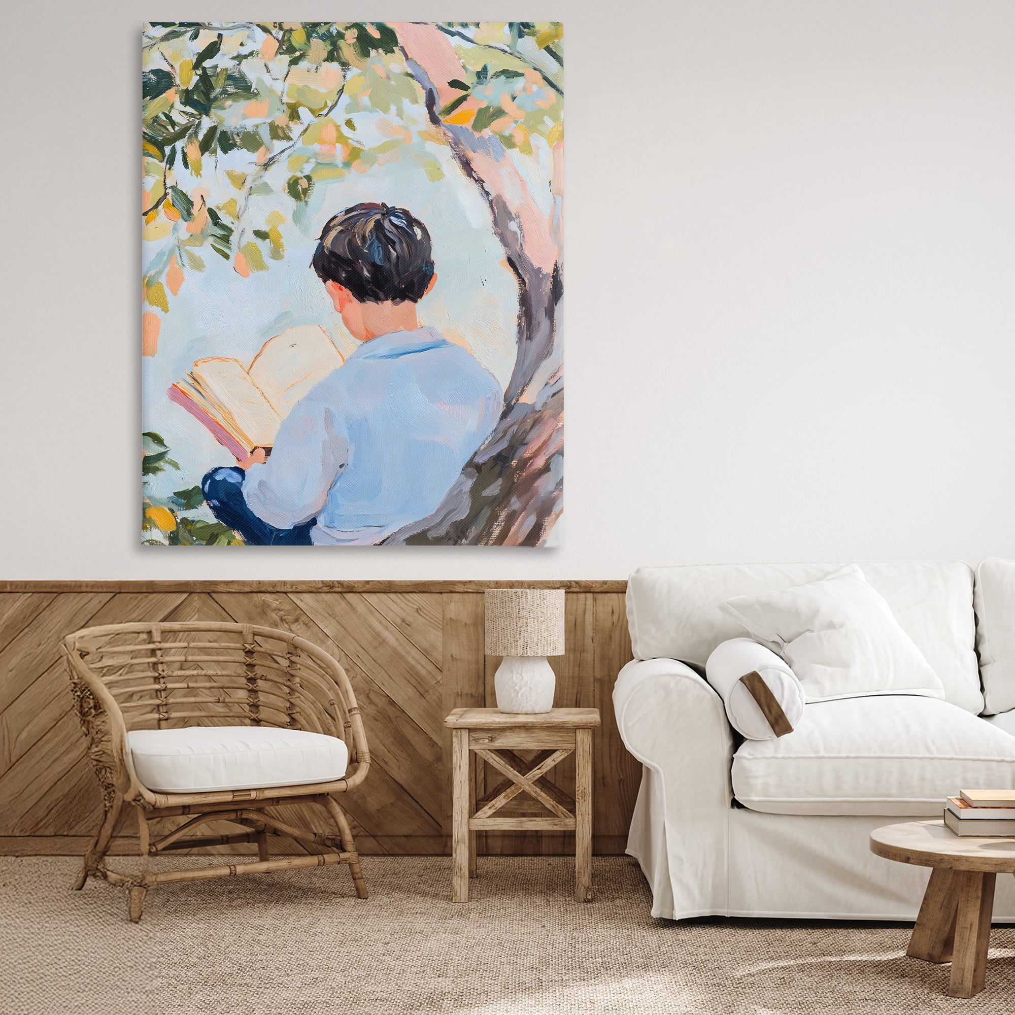 Stupell Industries Boy Reading in Nature Canvas Wall Art, design by The Prints Vibe