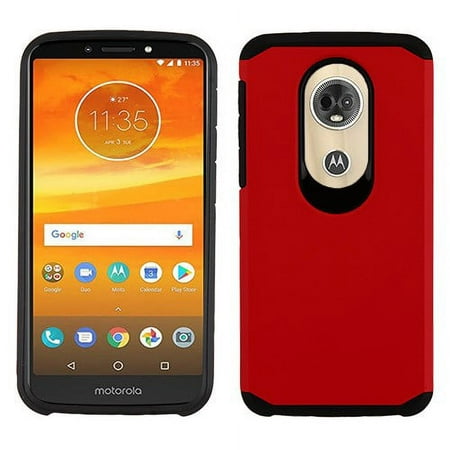 Motorola Moto E5 Plus, E5 Suprae - Phone Case Protective Shockproof Hybrid Rubber Rugged Cover RED Slim Case for Motorola Moto E5 Plus, E5 Suprae