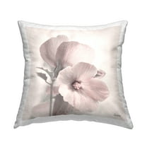 Stupell Industries Muted Flower Blossoms Square Decorative Printed Throw Pillow, 18 x 18