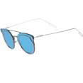 thumbnail image 3 of sunglassLA - Modern Ultra Slim Wire Frame Mirrored Flat Lens Pantos Sunglasses - 58mm, 3 of 4
