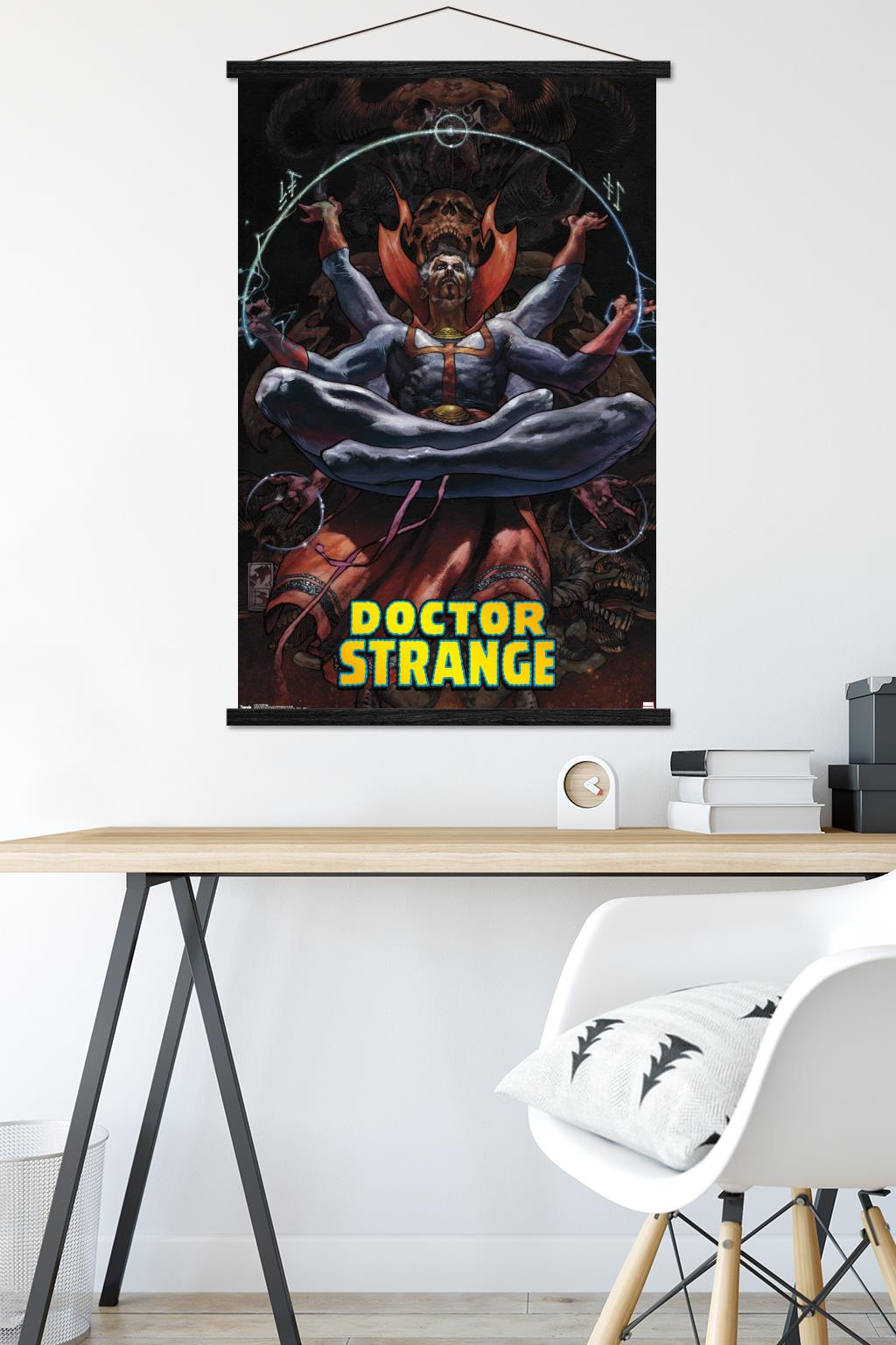 Marvel Comics - Doctor Strange - Meditating Wall Poster with Magnetic Frame, 22.375" x 34"