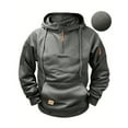 thumbnail image 3 of WTOBBY Men's Casual Pullover Hoodie, Long Sleeve Athletic Sweatshirt for Running Gym, Lightweight Performance Comfort,Gray 2XL, 3 of 4