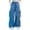 H160 Blue, variant on SJLDQY Girls Cargo Pants Casual Elastic Waist Drawstring Baggy Pants for Girls Solid Color Wide Leg Trousers with Pockets