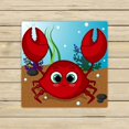 thumbnail image 1 of ABPHQTO Cangrejo dulce rojo Personaje Mundo submarino Cangrejo sonriente Toallas Playa Baño Piscina Sprot Viaje Mano Spa Toalla 33x33 cm, 1 of 1
