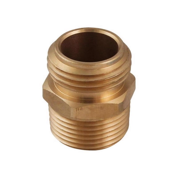 Plumb Pak Brass 3/4 x 1/2 in.   D X 3/4 in.   D Hose Adapter 1 pk