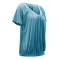 thumbnail image 7 of QIJUNTUO Short Sleeve Shirts for Somen Women's Casual Summer T Shirts Short Sleeve V Neck Tops Tshirts Cotton, 7 of 7
