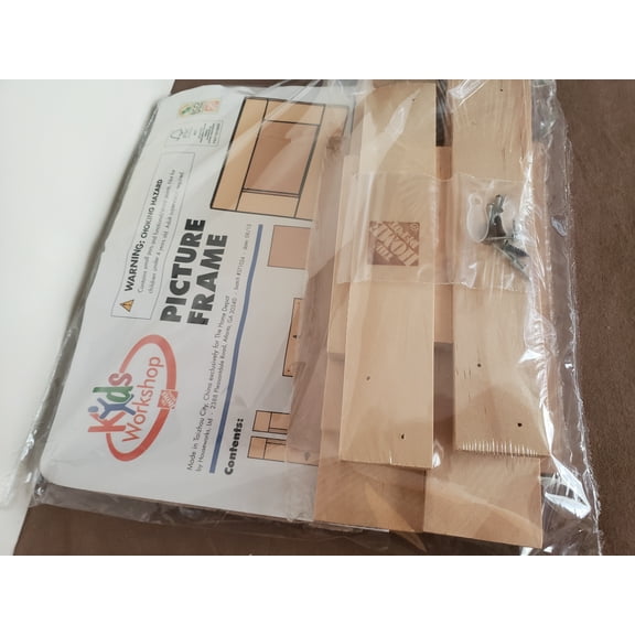 Homedepot Kids Workshop Build it Yourself Project - Wooden Craft Kit - Make a Picture Frame - For Children Ages 5 