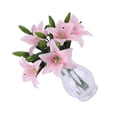 thumbnail image 1 of Flor artificial boda nupcial simulación floral decoración oficina en casa PVC flor falsa, rosa 5 Piezas Advancent HA000016-03B, 1 of 6