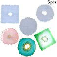 thumbnail image 2 of 3PCS Coaster Mold Creative DIY Resin Casting Mold Epoxy Craft Mold Silicone Mold, 2 of 10
