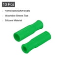thumbnail image 3 of 10pack Silicone Straw Tips, Soft Reusable Straws Tips Fit for 1/4 Inch(6mm) OD Stainless Steel Straws, Green, 3 of 6