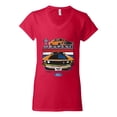 thumbnail image 2 of Wild Bobby Mustang Powered by Ford Performance Cars and Trucks Women Standard V-Neck Tee, Red, Medium, 2 of 6