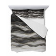 thumbnail image 7 of Black Grey Ombre Twin Size Down Alternative Comforter, Lightweight Comforter Quilt Bedding Set with Pillow Shams Modern Moire Abstract Art Luxury All Seasons Bed Comforter Duvet Insert 68"x86", 7 of 7