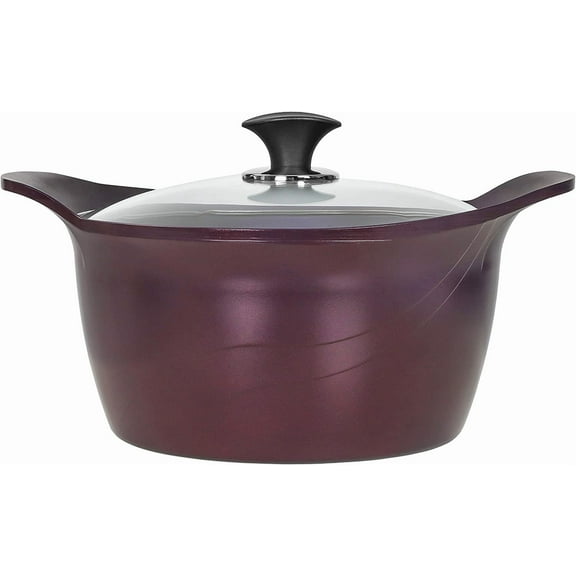"Jumbo Pot" 7 Quart Nonstick Stock Pot Cookware w/Lid. INDUCTION COMPATIBLE