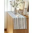 thumbnail image 5 of Table Runner 36 Inches Long for Kitchen Dining, Boho Black White Modern Stripes Dresser Scarf Farmhouse, Dining Table Decorations for Wedding/Parties, Farmhouse Abstract Art 13 x 36 In, 5 of 9