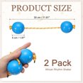 thumbnail image 2 of Uxcell Rhythm African Shaker Kashaka Shaker Ball Kashaka Hand Percussion Instruments with Yellow Rope, Fit for Adults Blue, 2 of 7