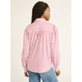 thumbnail image 2 of Free Assembly Women's and Women’s Plus Cotton Embellished Button Front Shirt, Sizes XS-4X, 2 of 5
