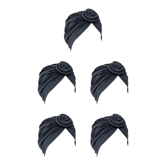 Guardurnaity Turbante Nudo Estilo simple Musulmán Hijab Donut Hairband Headwear Caps Pérdida Bonnet Hair Head para mujeres Maquillaje Negro Type2 NO2 Guardurnaity CBP469125