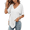 White, variant on Cuteduck Women's Short Sleeve V-Neck T-Shirt – Loose Fit Solid Color Soft Summer Top – Casual Everyday Essential S-2X