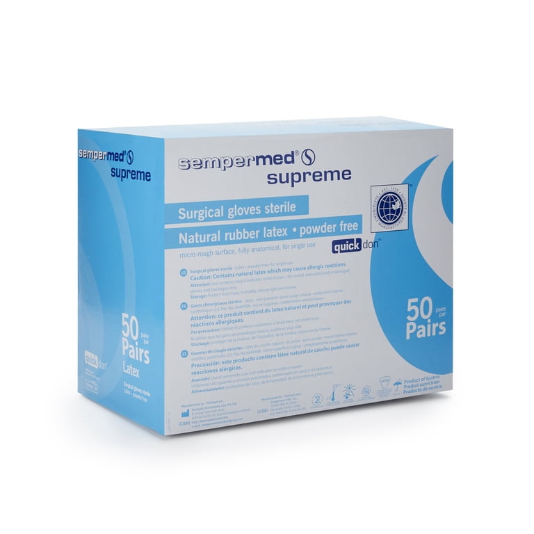 Sempermed® Supreme Latex Surgical Glove, Size 8, Ivory - Walmart.com