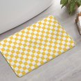 thumbnail image 2 of Yellow White Checkerboard Checkered Pattern Bathroom Rugs Mat,Non Slip Microfiber Bathroom Rug,Rubber Backing,Soft Bathroom Mats for Bathroom Floor,Tub and Shower,17x27in(43x68cm), 2 of 4