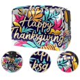 thumbnail image 2 of Thanksgiving FontPVC Cosmetic Storage Bag with Zipper, Printed Design, Small Bag, Travel Pouch, under Clothes Travel Pouch, Makeup Bags Cases - Ideal for Ladies and Girls on the Go, 2 of 6