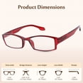 thumbnail image 3 of Reading Glasses For Men & Women _ 2 Pack of Readers _ Spring Arms & Dura-Tight Screws _ Always Have a Stylish Look and Crystal Clear Vision When You Need It!, 3 of 10