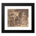thumbnail image 2 of Nicolaes Maes 13x12 Black Modern Framed Museum Art Print Titled - The Scolding Fishwife (17th Century), 2 of 5