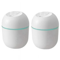 2X Air Humidifier USB Small 220Ml Mini Portable Cool Mist Diffuser for Bedroom Office Desk Car Aroma Atomizer,White