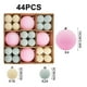 thumbnail image 1 of Juego de 44 Pcs Bolas de Navidad de Terciopelo | Adornos de plástico flocado para árbol de Navidad 5/10cm | Juego de bolas decorativas rojas para colgar árbol de Navidad, fiesta navideña, decoración, 1 of 7