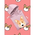 thumbnail image 3 of Stay Cute Happy Corgi Dog Hoodie Women -Image by Shutterstock, Female Small, 3 of 4