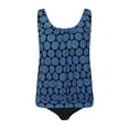 thumbnail image 6 of Aihuaihua Women's Polka Dot Tankini Swimsuit Swim Tank Top Tummy Control Bathing Suit with Black Bottoms Two Piece Swimwear Light Blue XXXXL, 6 of 6