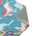 thumbnail image 2 of Cute Unicorns and Rainbows Area Rug, 2 of 3