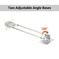 thumbnail image 4 of Aumotop Adjustable Stainless Steel RV Bathroom Corner Storage Rod, 2-Pack with Mounting Hardware, Silver ABS Material, Compact Design for Travel Trailers (23x6x2.6cm), 4 of 7