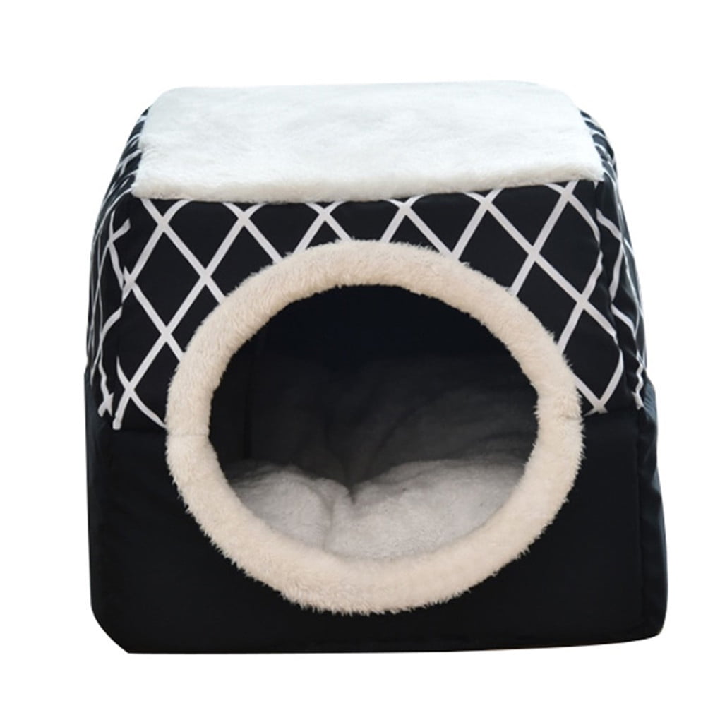 Pet Kennel Dog Cat House Mat Cave Soft Bed Washable Pad Puppy Cushion Foldable