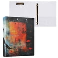 thumbnail image 3 of WOBOGO Lonely Woman File Folders Extra Large Capacity to Hold 200 Sheets of Documents Hard Shell Ring Binder for School Home Office, 3 of 10