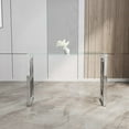thumbnail image 5 of Modern Stainless Steel and Glass Console Table, Clear Glass with Stable Stainless Steel Legs - bs-02, 5 of 19
